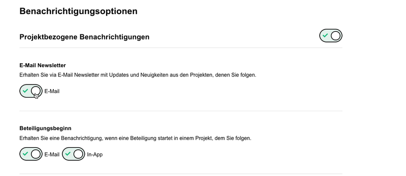 Benachrichtigungsoptionen