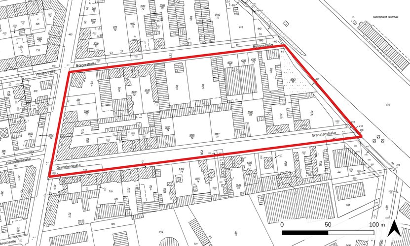 Geltungsbereich Bebauungsplan 12-64