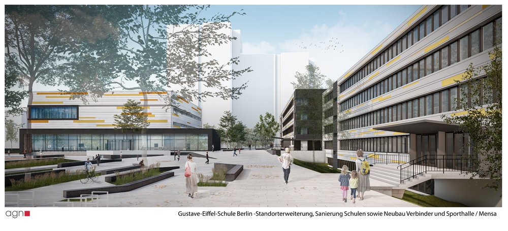 Visualisierung der Umgestaltung der Gustave-Eiffel-Schule