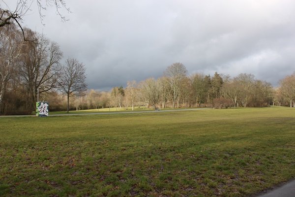 Ein Foto von einer Wiese im Park Hasenheide
