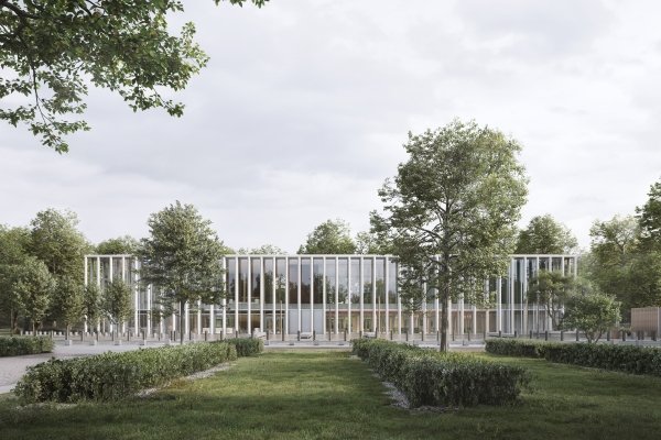 Besucherzentrum von Norden her gesehen