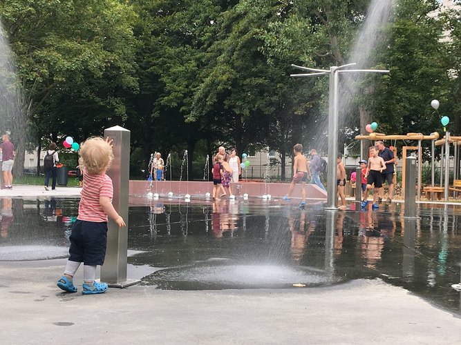 Eröffnung des Wasserspielplatzes