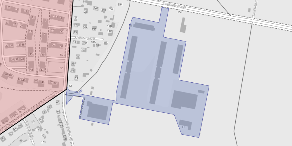 Fürstenwalder Allee 356 sowie Fahlenbergstraße 1-11