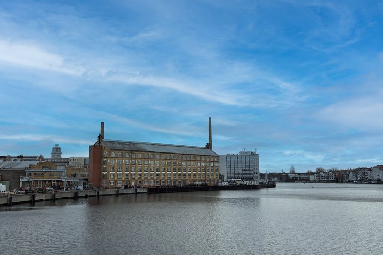 Blick auf ehemalige Kabelwerke Oberspree