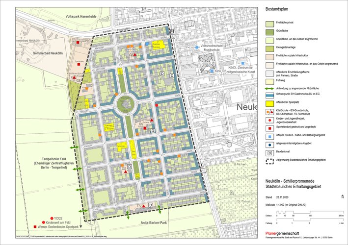 Straßenkarte des Schillerkiezes