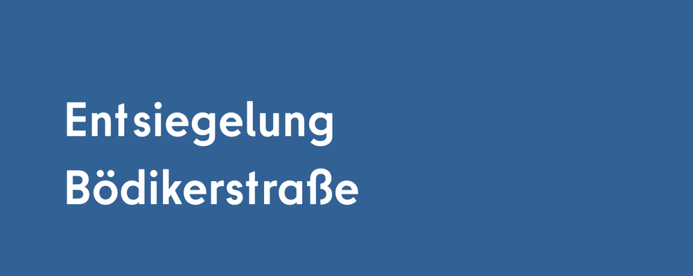 Schriftzug Bödikerstraße