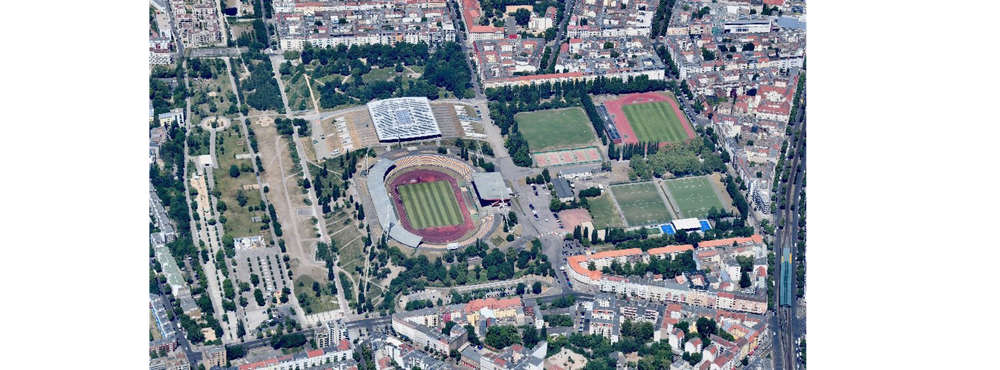 Schrägluftbild des Sportparks 2021