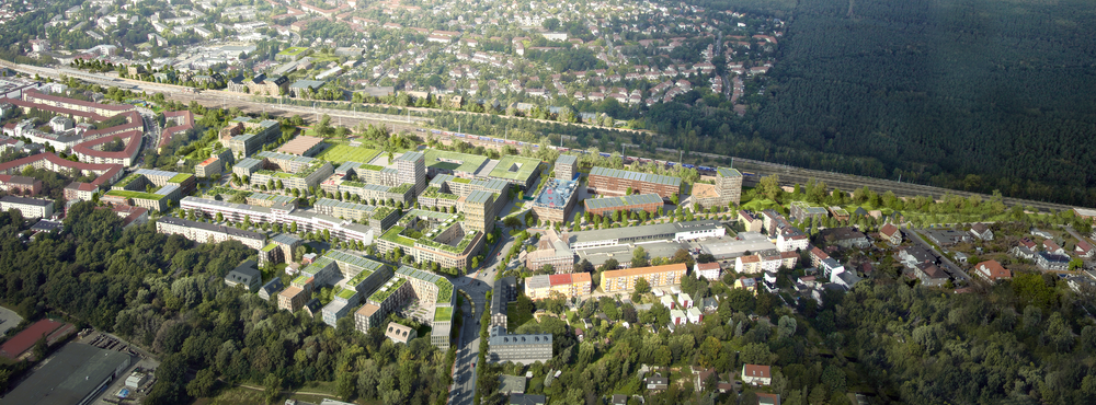 Visualisierung des städtebaulichen Testentwurfs