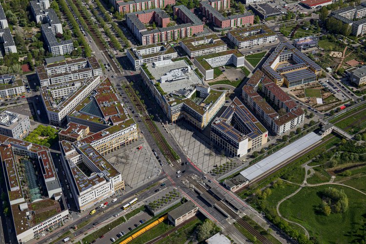 Luftbild des Alice-Salomon-Platzes
