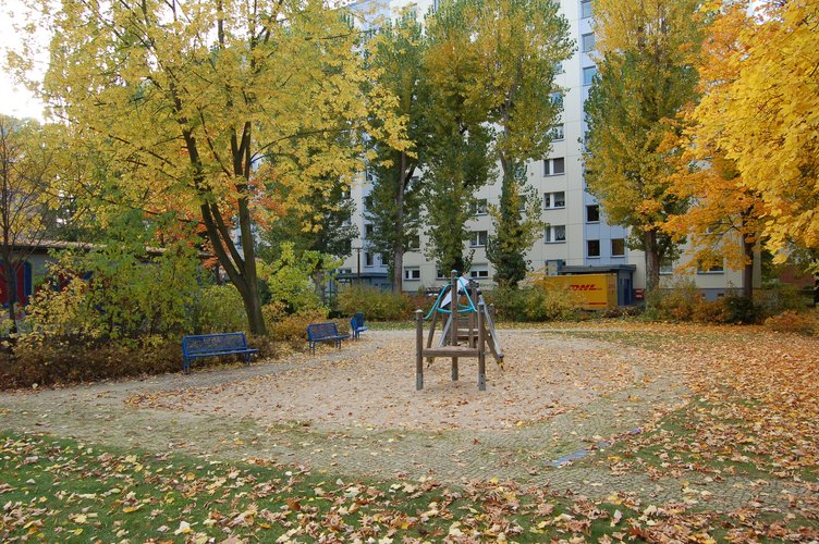 Ansicht des Spielplatzes vor der Umgestaltung