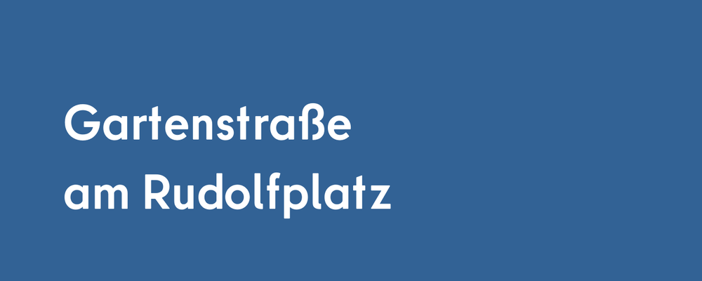 Schriftzug Rudolfplatz