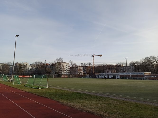 Ansicht des Sportplatzes Markgrafenstraße