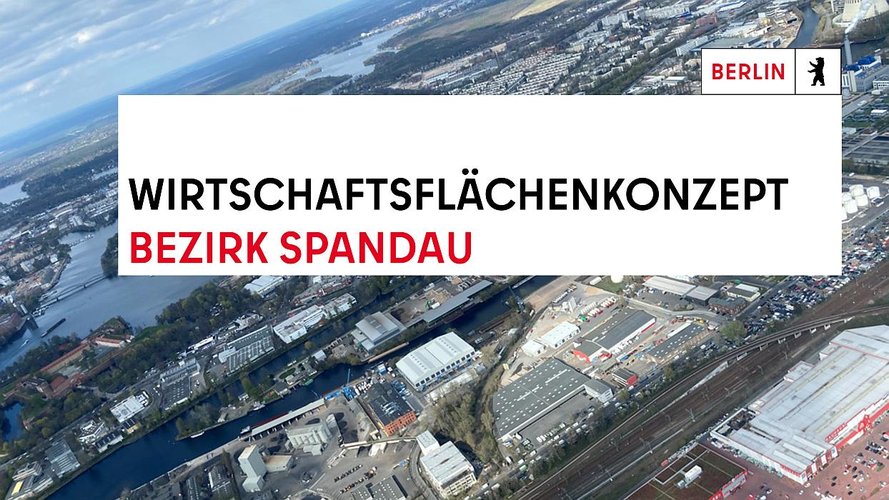 Umriss des Bezirks mit der Aufschrift "Wirtschaftsflächenkonzept"