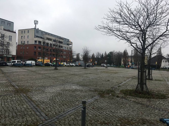 Hugenottenplatz im Winter