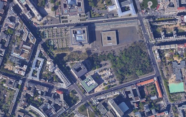 Luftbildaufnahme des Bundesforschungsministeriums