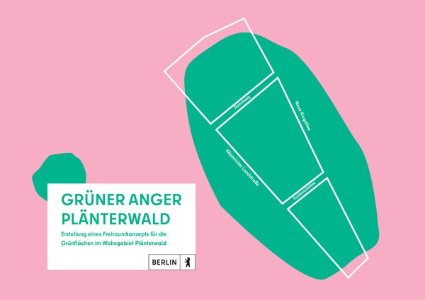 Das Bild zeigt einen vereinfachten Übersichtsplan des grünen Angers Plänterwald