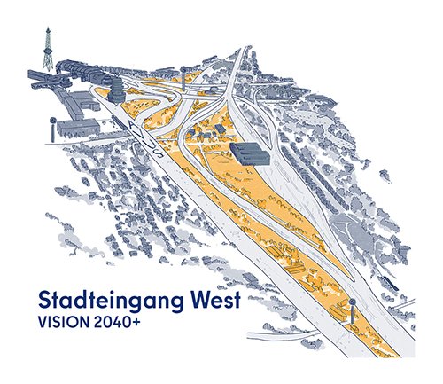 Bildmarke von Planungsgebiet mit Darstellung der Umgebung und markanten Gebäuden