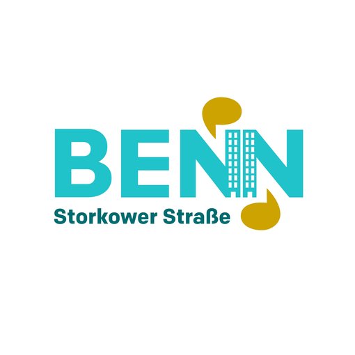 Logo des BENN-Teams (türkis-gelb auf weißem Hintergrund)