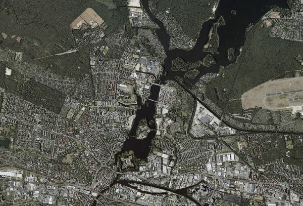 Luftbildaufnahme des Berliner Nordwestens