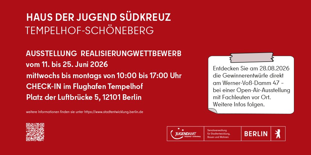 Mehr Informationen über Einladung zur Ausstellung der Wettbewerbsentwürfe "Haus der Jugend"