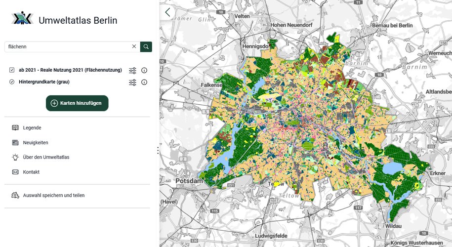 Mehr Informationen über Umweltatlas Berlin - Kartenanwendung