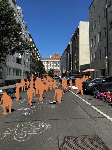 Mehr Informationen über Temporäre Spiel- und Nachbarschaftsstraße im Quartier Pankstraße