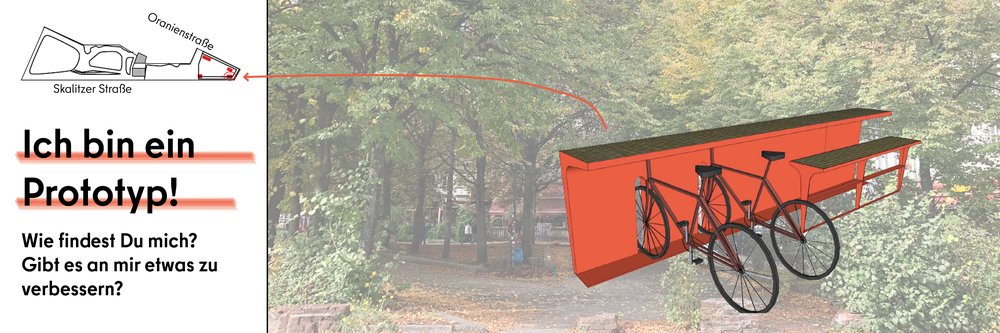 Mehr Informationen über Prototyp Fahrradtresen an der Blockspitze Skalitzer Straße