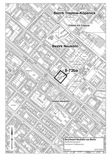 Geltungsbereich des Bebauungsplanentwurfs 8-73ba