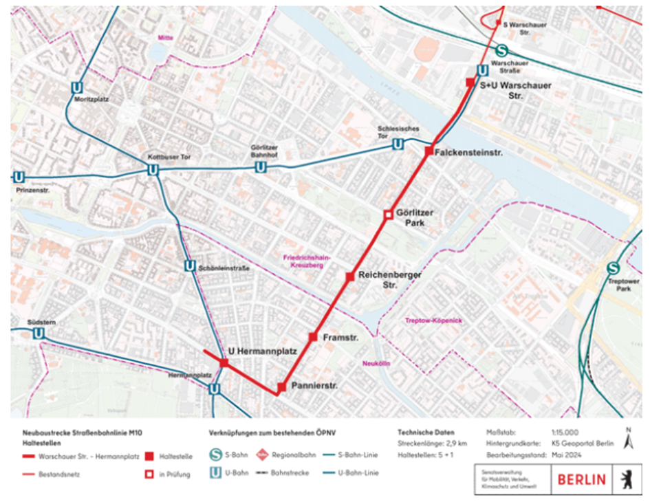 Verlauf der planerisch zu bevorzugenden Streckenvariante