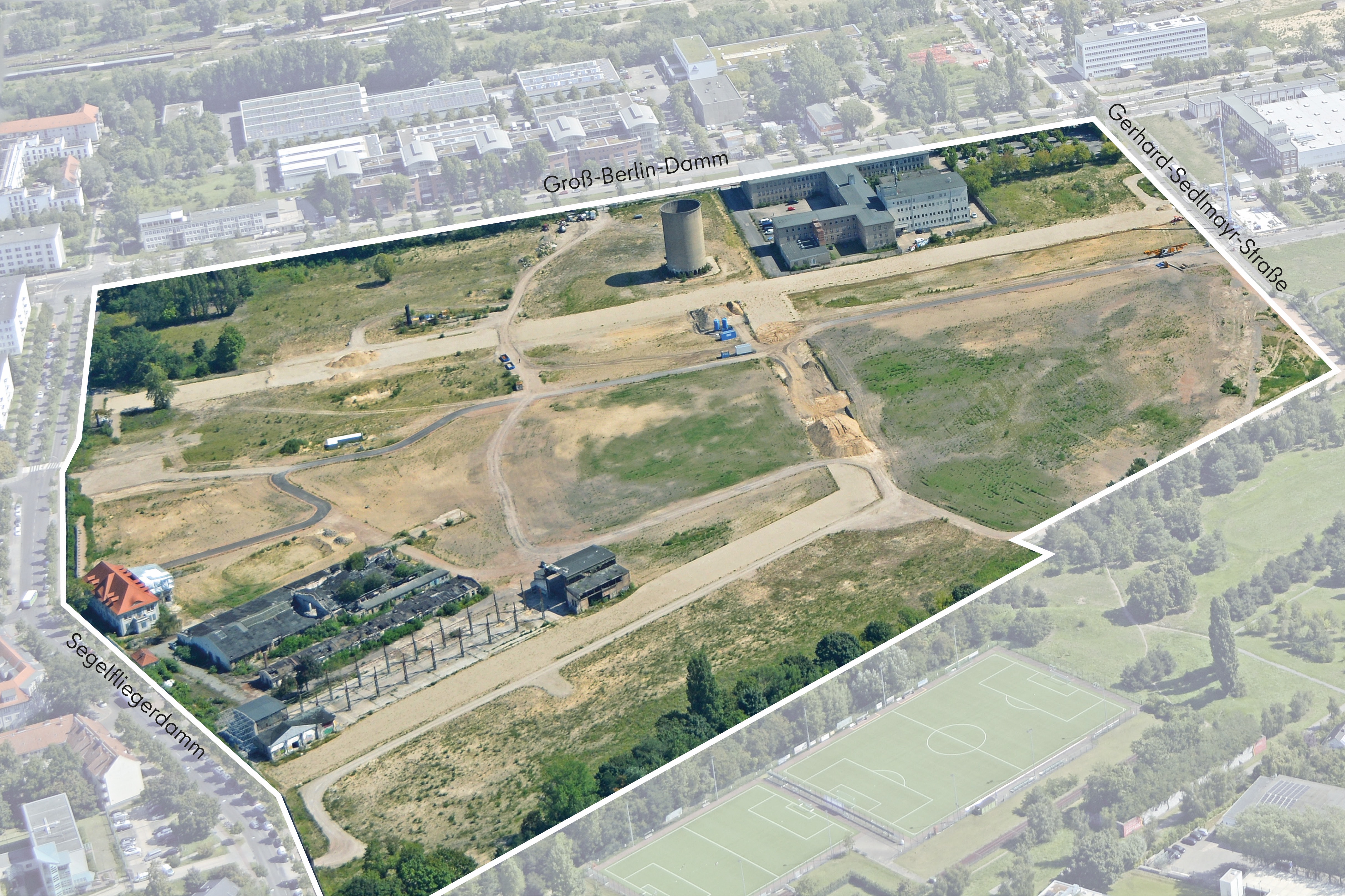 Abgrenzung Segelflieger Quartier (Quelle: WISTA.Plan GmbH)
