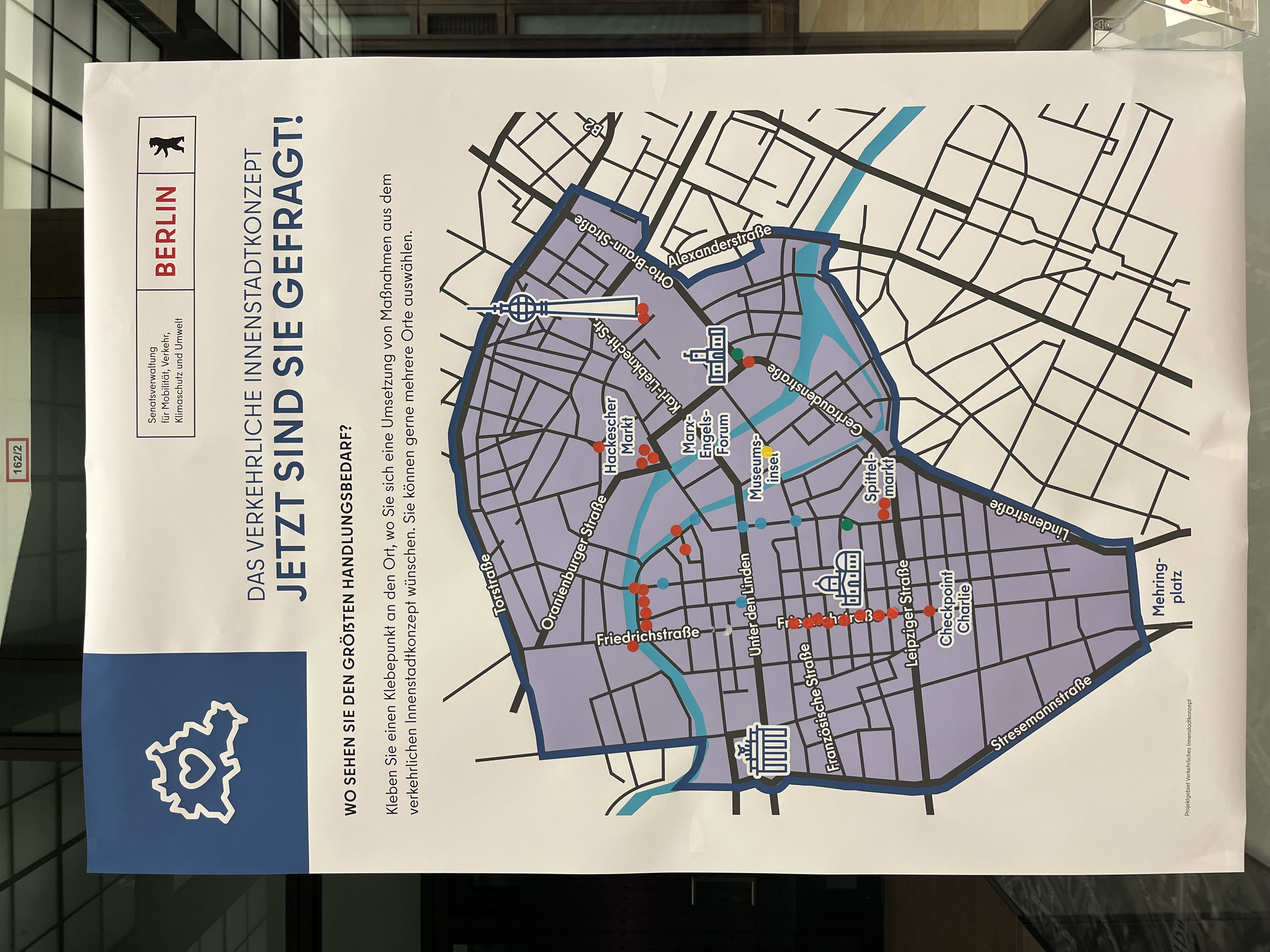 Beteiligungsplakat im Quartier 205