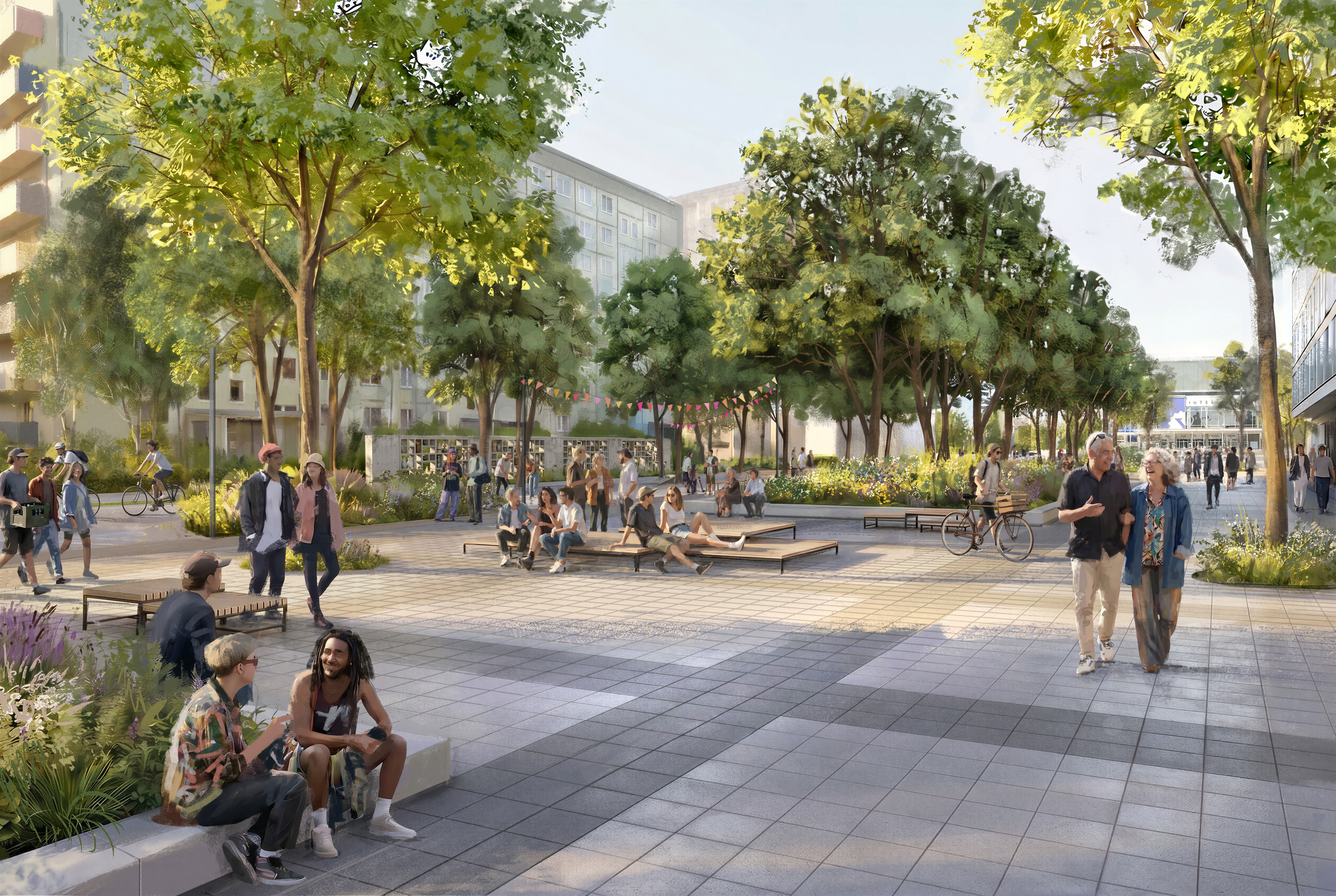 Perspektive Platz an der Schillingpromenade