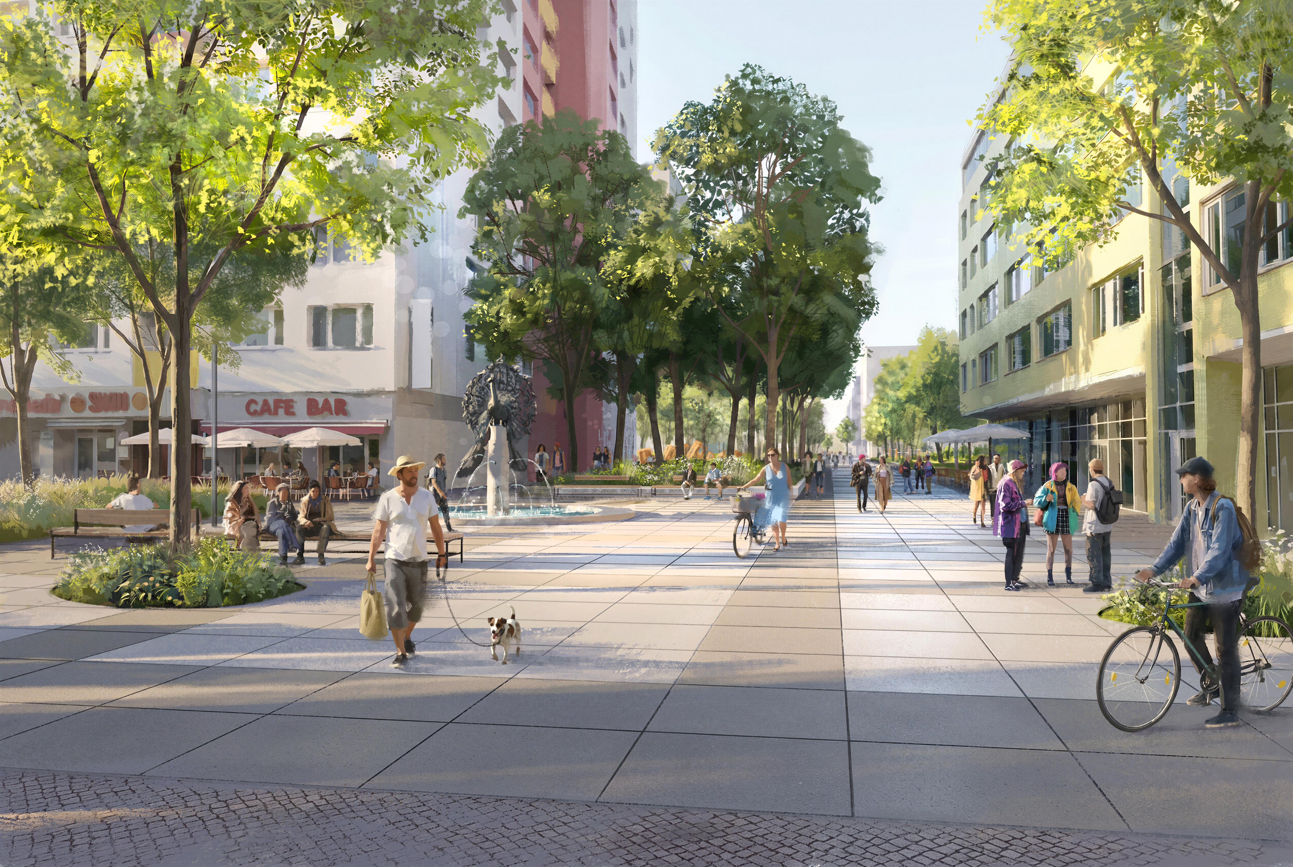 Perspektive Entrée an der Holzmarktstraße