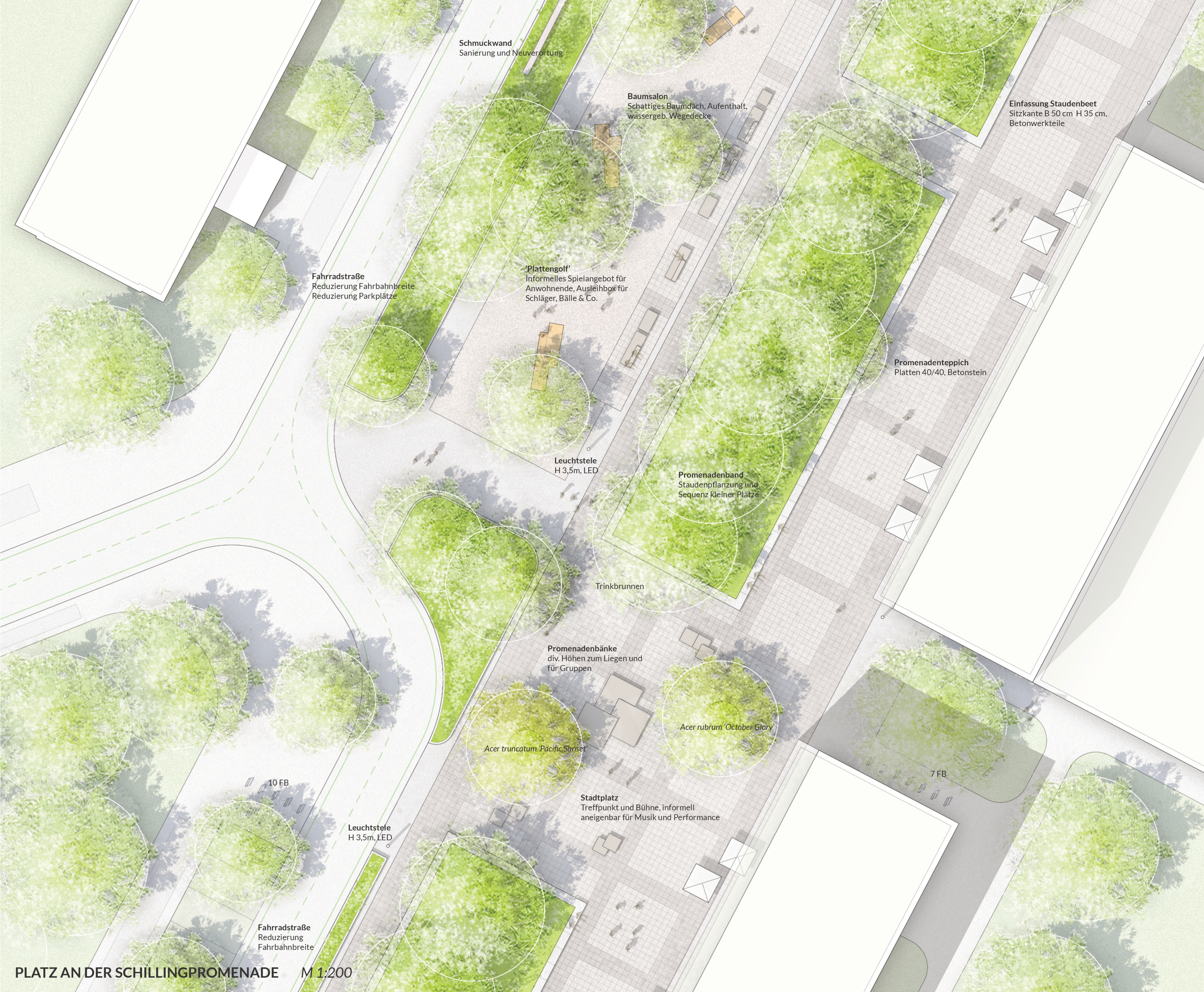 Plan Platz an der Schillingpromenade