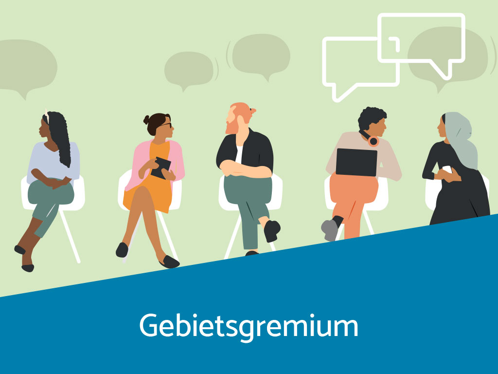 Graifk mit Menschen im Kreis
