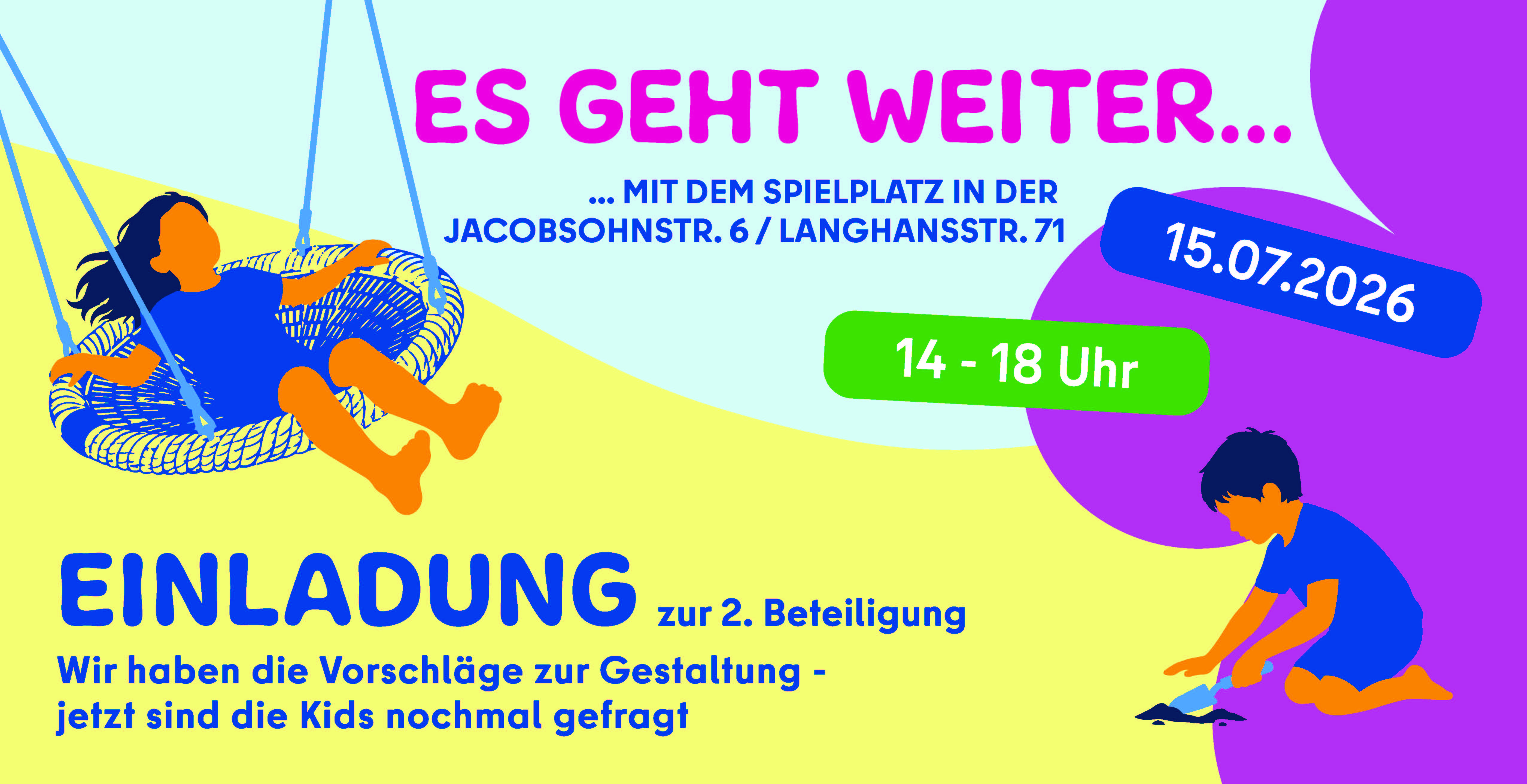 Zweite Beteiligung für den Spielplatz in der Jacobsohnstraße / Langhansstraße Ansicht Fleyer